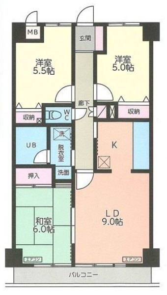 グレンツェント・ハイム相模大野の間取り