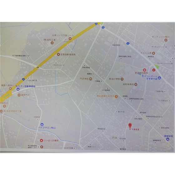 【クレール新治 Aの地図】