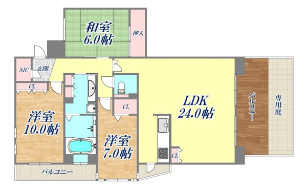 エスリード苦楽園老松町の間取り