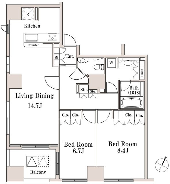 間取り：213142245543