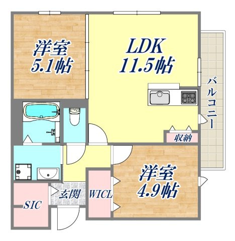 ユアメゾン富松の間取り