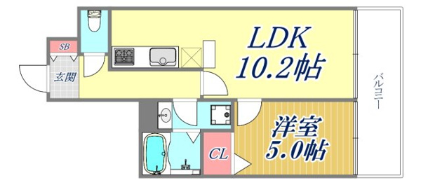 コスモ神戸サウスアベニューの間取り