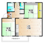 左近山団地6街区26号棟の間取り