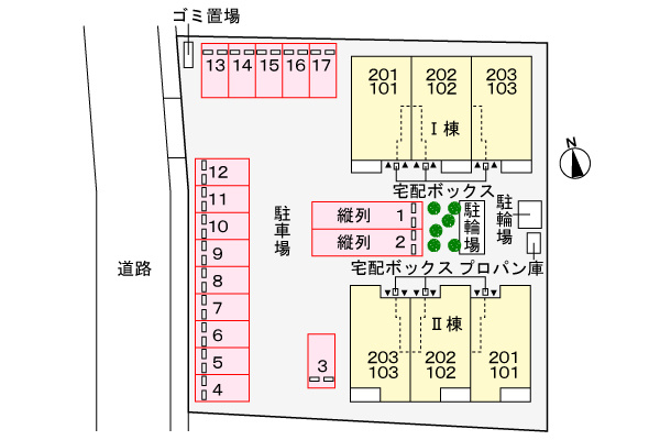 【アジュガ・Ⅱの区画図】