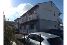 笠岡市美の浜のアパートの外観