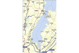 大津市真野の事業用地の地図