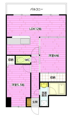 【グリーンコート毘沙門の間取り】
