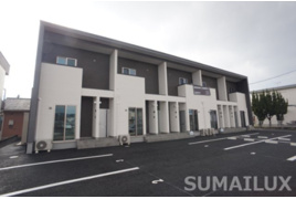 玉名市六田のアパートの外観