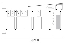 メゾン・ド・ルタンバイク置場の区画図