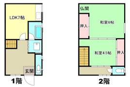 中崎西飯塚ハイツの間取り