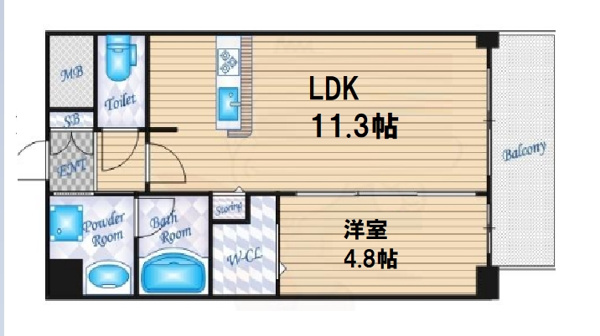 【ティーズガーデンの間取り】