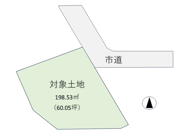 【姫路市青山西四丁目　貸地の区画図】
