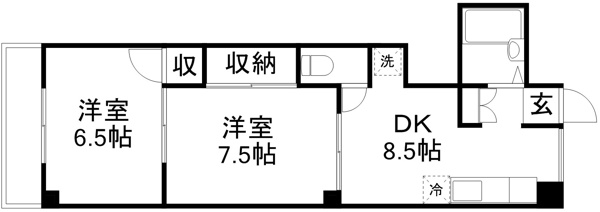 【マンションマツヤの間取り】
