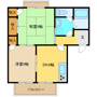 神戸市垂水区星陵台のアパートの間取り