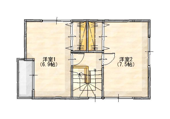 【小川新町エスティームB号棟の間取り】