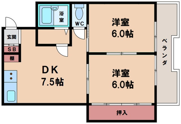 フローラルハイツの間取り