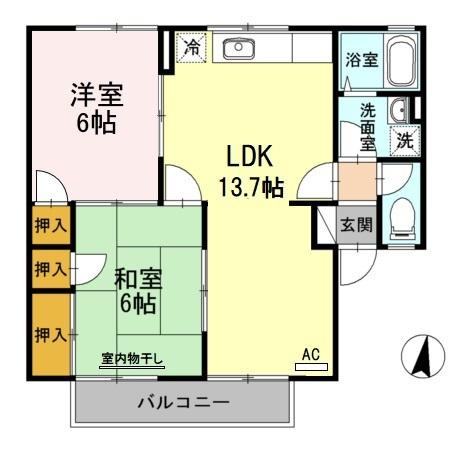 【セジュール茅原の間取り】