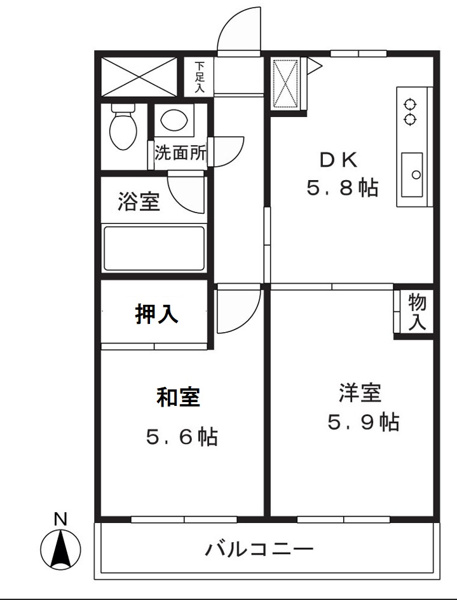【ソレムⅠ新城の間取り】