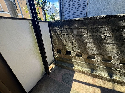 リバーストンコーポA棟のバルコニー