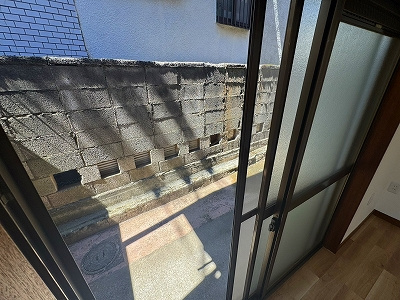 リバーストンコーポA棟のバルコニー