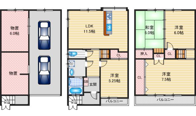 間取り：227100998037