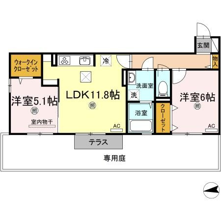 高松市新田町甲 2階建 築6年のイメージ