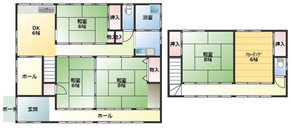 【折本戸建ての間取り】