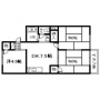 岸和田市上松町のハイツの間取り