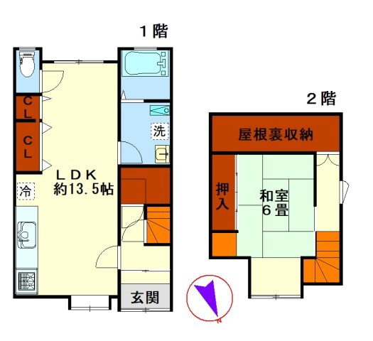 小樽市石山町&nbsp;2階建&nbsp;築62年のイメージ