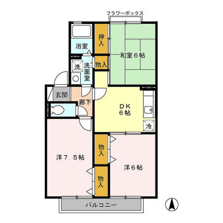 セジュールさくら館の間取り