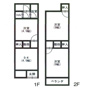 大阪市東淀川区上新庄のテラスの間取り
