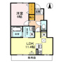 揖保郡太子町東保のアパートの間取り