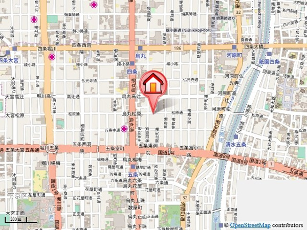 ビレイユ真英烏丸五条の地図