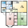 南中里ハイツCの間取り