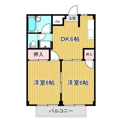 【シティーハイツEiの間取り】
