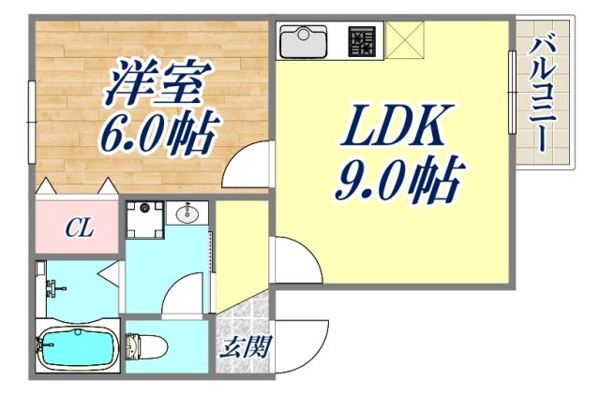 ハートヒルズ荒田の間取り