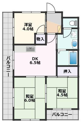 フルールハイツの間取り