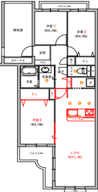 間取り：328000649239