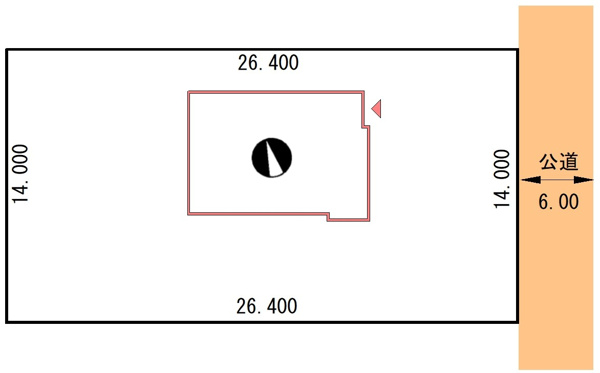 【厚岸町門静2丁目売家の区画図】