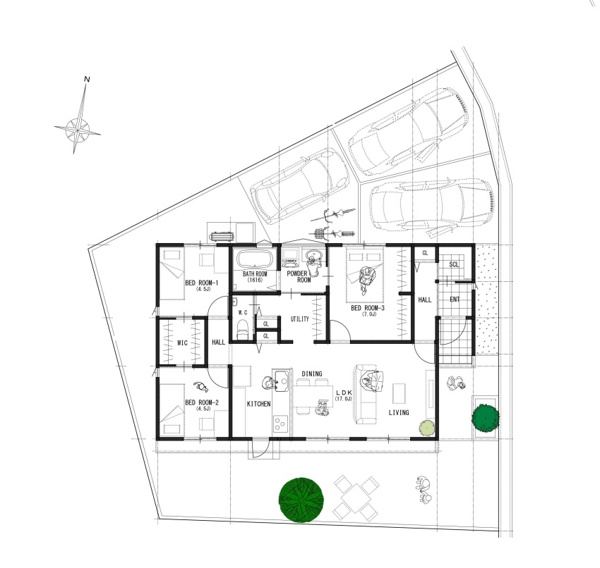 【かすみケ丘東の間取り】