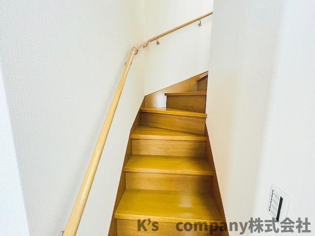 手すり付きの階段☆
