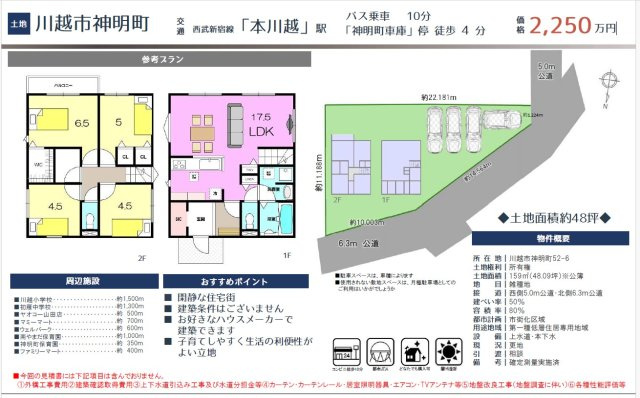 土地図＋建物プラン例