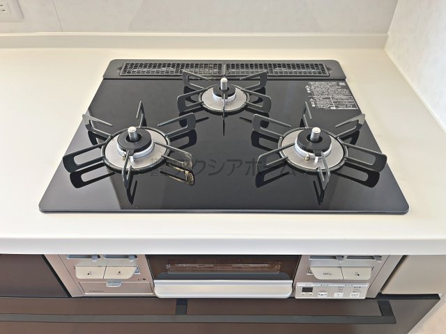 お料理の効率があがる3口ガスコンロ