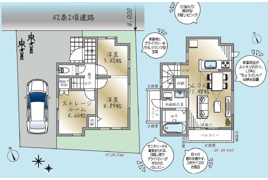 武蔵野市吉祥寺北町2丁目 中央線 吉祥寺駅 新築戸建の間取り