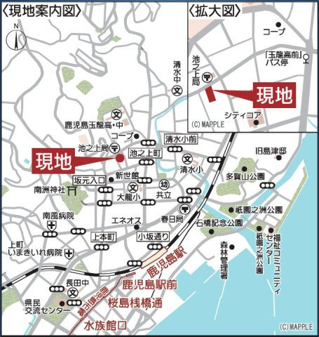 現地案内図です。