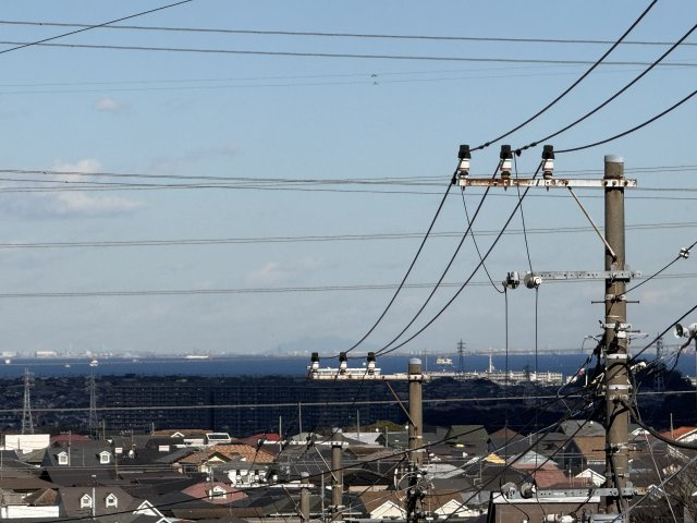 東京湾を遠望できる立地