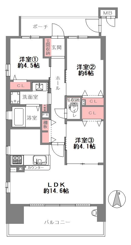 【三方角住戸☆室内水廻り設備一新！全面リフォーム済み☆安心の新調設備保証付き☆床暖房・食洗機・バス追炊機能・浴室乾燥機完備☆南向きバルコニー☆レースカーテン付きです☆】