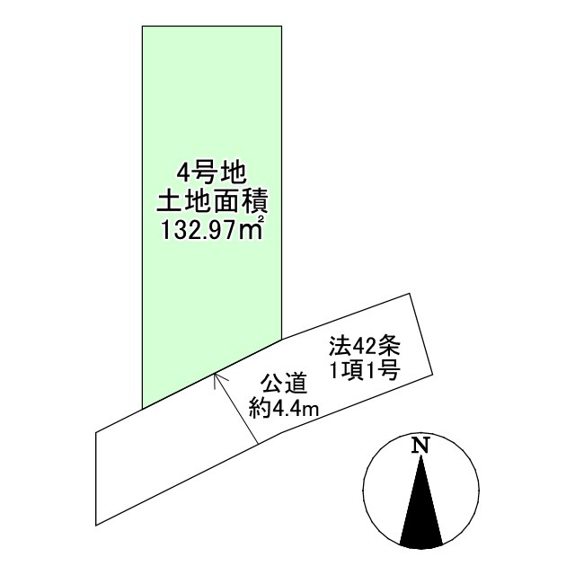 4号地：価格3190万円、土地面積132.97？　※現状と図面が異なる場合、現状を優先とします。
