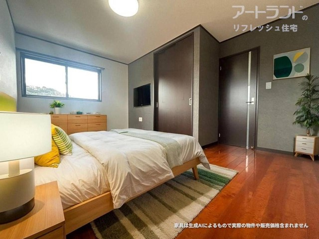 【2階洋室8.5帖】ベッドを置いても余裕のある広さ