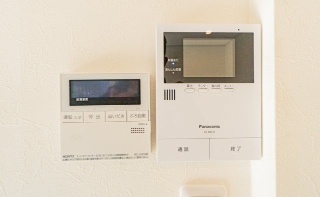 モニター付きインターホンでセキュリティ面も安心です